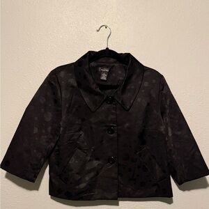 Spense Women’s Large Black Polka Dot Blazer